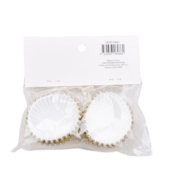 STANDARD Foil Cupcake Liners / Baking Cups – 50 ct WHITE – Cake Connection