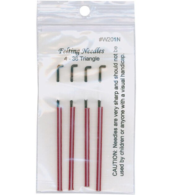 Felting Needle, 36 gauge, Triangular (4-pack), Felting Equipment