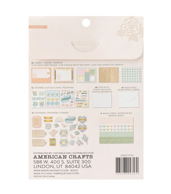 American Crafts Crate Paper Gingham Garden Card Kit, , hi-res, image 2