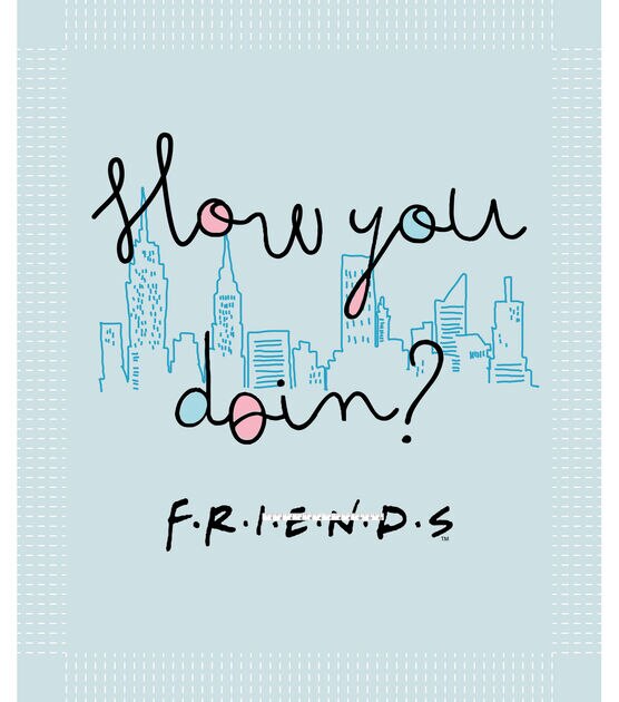 Friends How You Doin 72" No Sew Fleece Throw, , hi-res, image 2