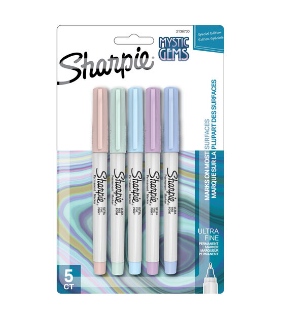 Sharpie Mystic Gems Permanent Marker, Ultra Fine - 5 markers