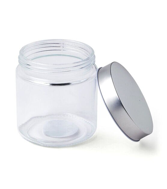 11" Round Glass Jar With Silver Metal Lid by Park Lane, , hi-res, image 2