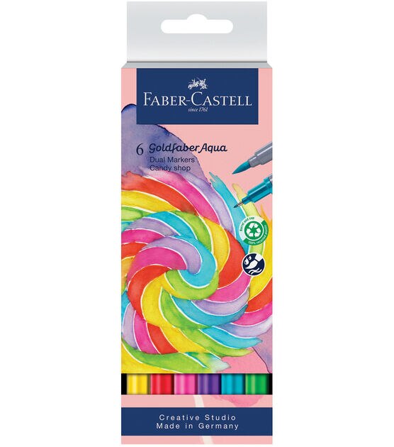 Faber-Castell Watercolor Crayons with Brush, 15 Colors - Premium Quality  Art Supplies for Kids