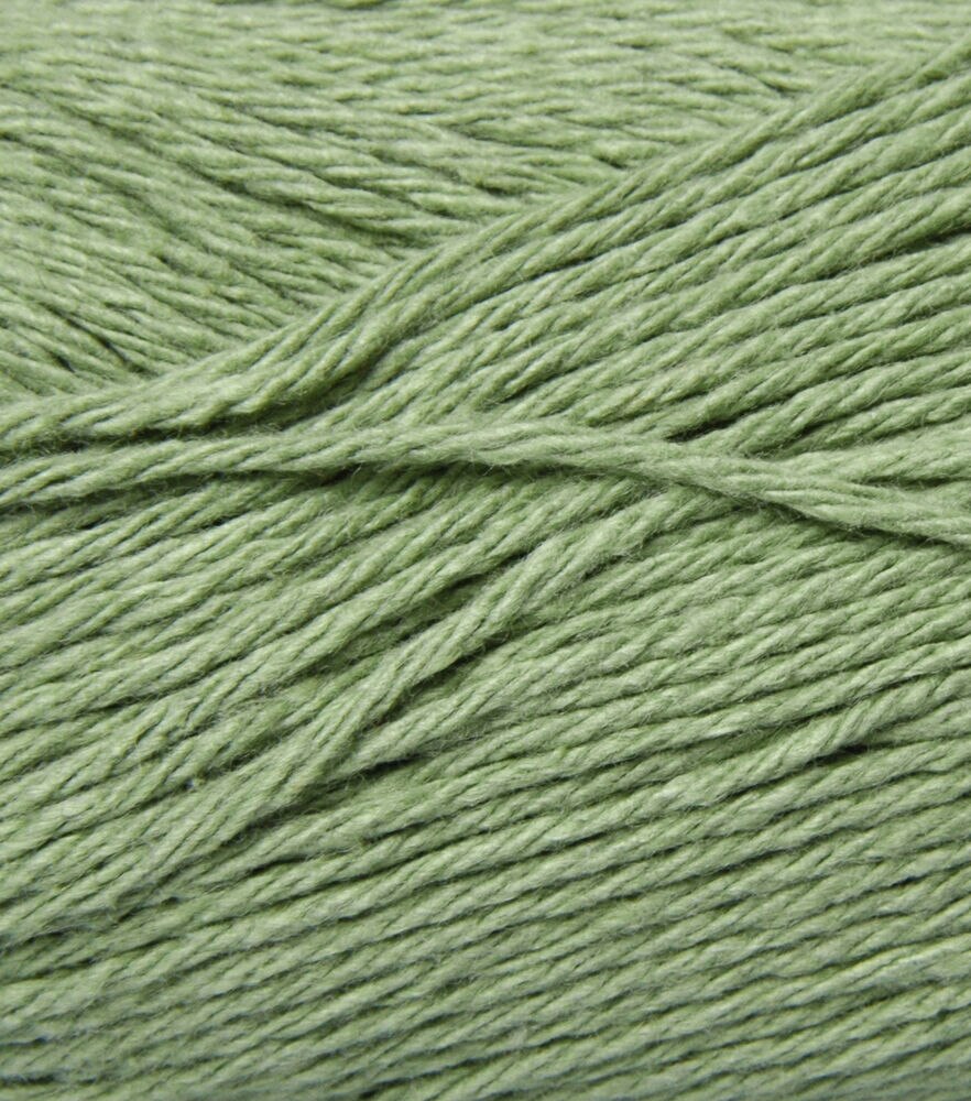 Worsted Cotton Blend 96-131yds Yarn by Big Twist, Green Tea, swatch, image 3