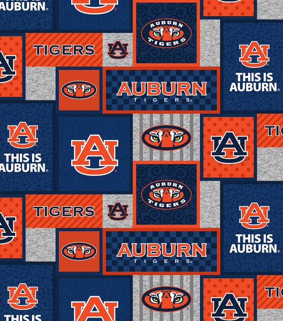 Auburn College Patch Fleece Fabric