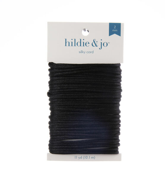 11yds Black Silky Cord by hildie & jo