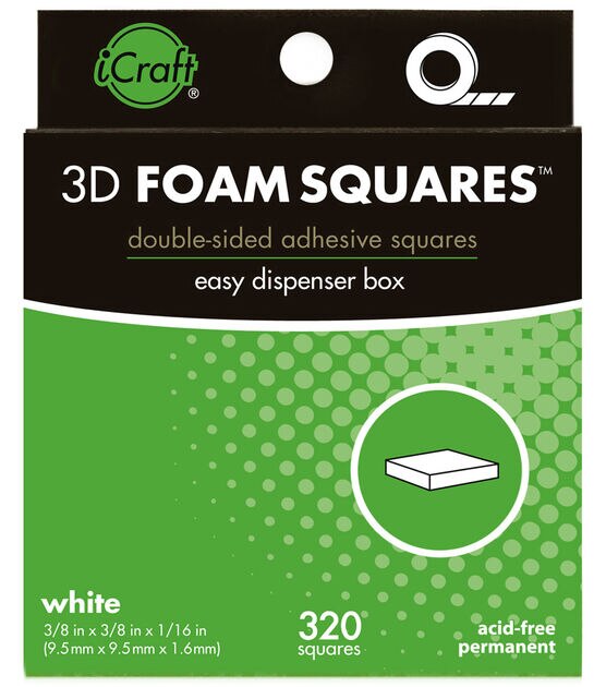 Joann Fabrics Repositionable Mounting Squares White