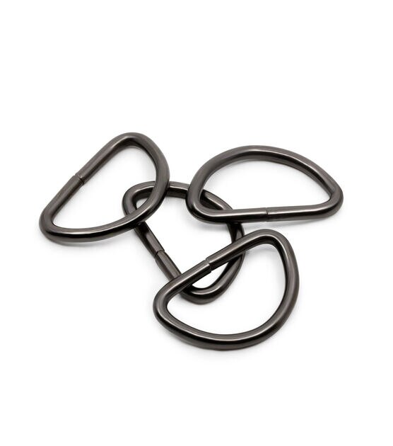 Silver D-Ring Swivel Snap Hook - Multiple Sizes