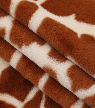 Cow Print Faux Fur Fabric