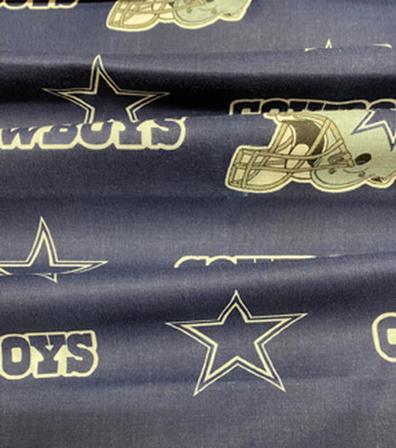 NFL - Dallas Cowboys Navy White Yardage Size 58/60 in Blue Cotton Novelty | Fabric Traditions