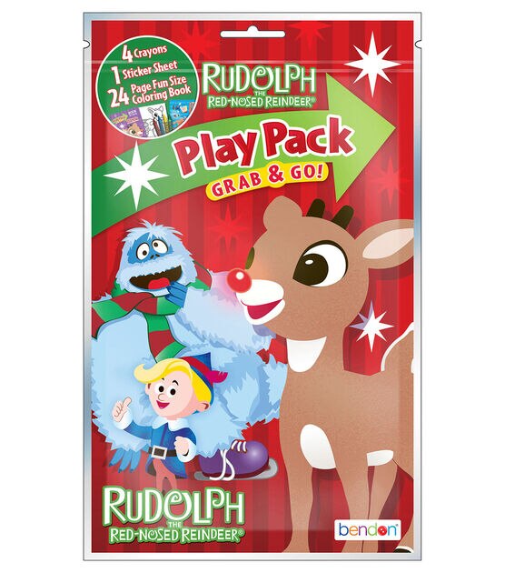 Bendon 24 Sheet Christmas Rudolph Play Pack Coloring Kit