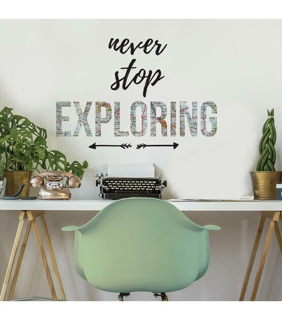 RoomMates Never Stop Exploring Quote Decals, , hi-res, image 3