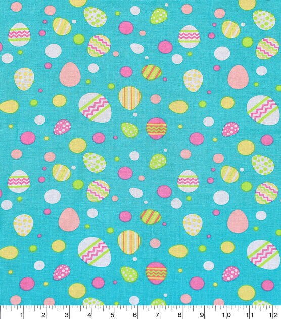 Easter Egg Multi Dot Easter Cotton Fabric