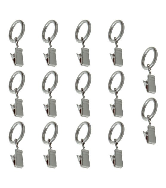 Kenney 1/2" Clip Rings Set of 14 Pewter, , hi-res, image 2