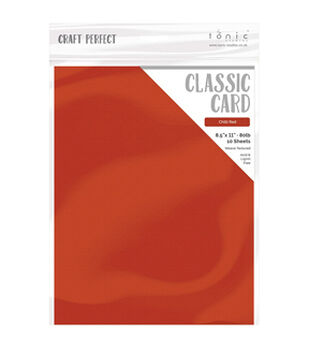 50 Sheet 8.5 x 11 Red Smooth Cardstock Paper Pack by Park Lane