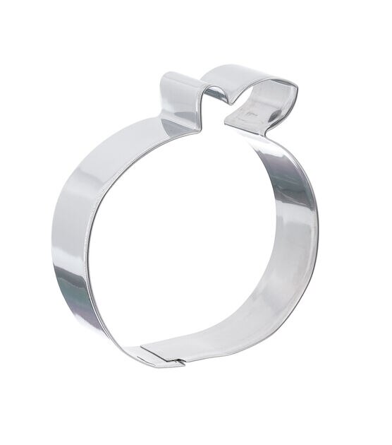 3" x 3.5" Stainless Steel Apple Cookie Cutter by STIR, , hi-res, image 2