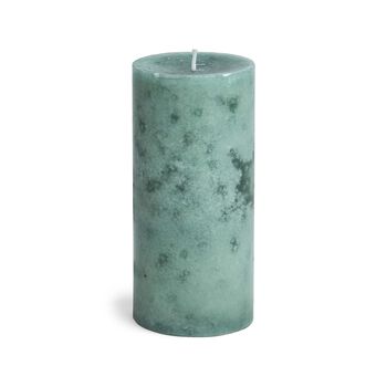 8 in. Unscented White Glass Candle 07102 - The Home Depot