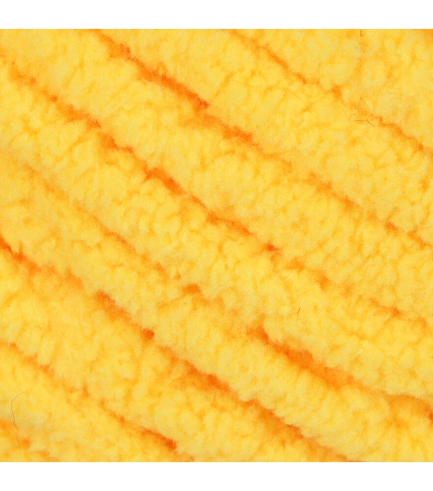 Bernat Blanket Brights 220yds Super Bulky Polyester Yarn, School Bus Yellow, swatch, image 2