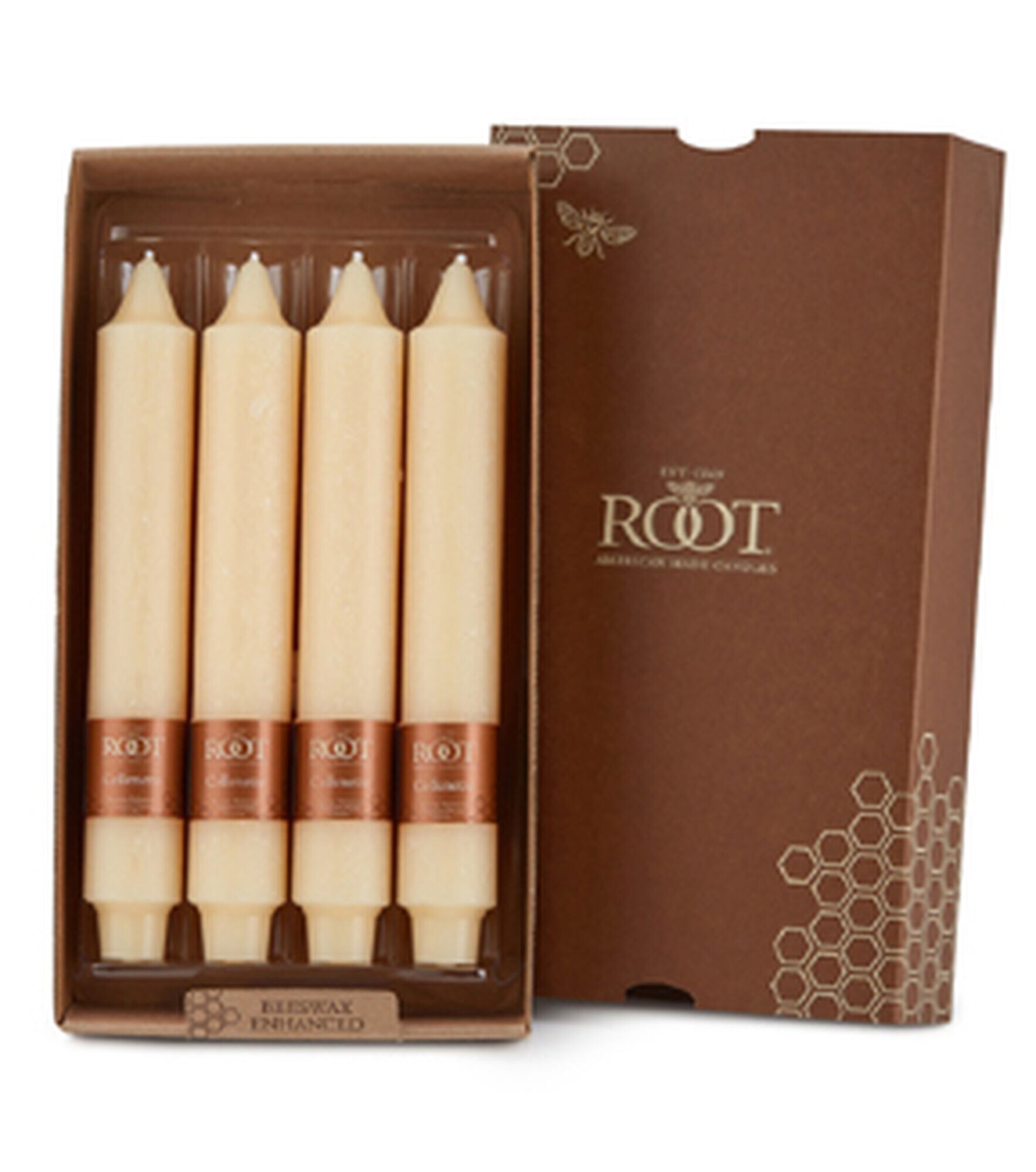 ROOT Candles 9 Unscented Smooth Arista Taper Candles 12ct