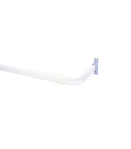 Kenney Single Curtain Rod White