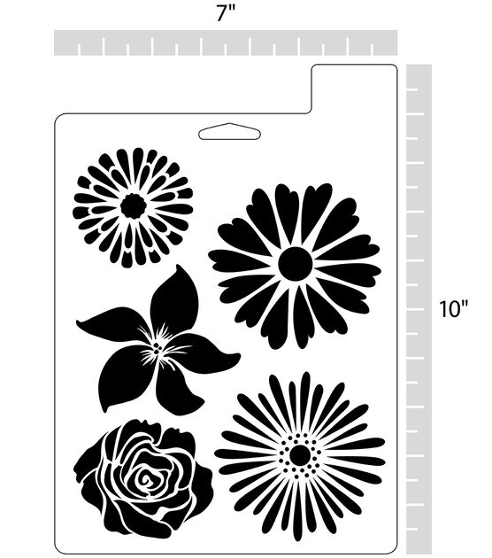 12 Pack: Flower Stencils, 7 x 10 by Craft Smart®