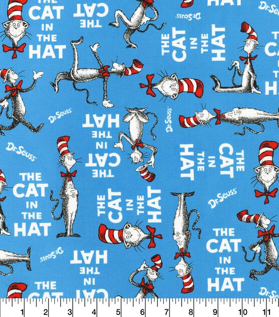 Robert Kaufman Dr Seuss Cat Word Toss Cotton Fabric | JOANN