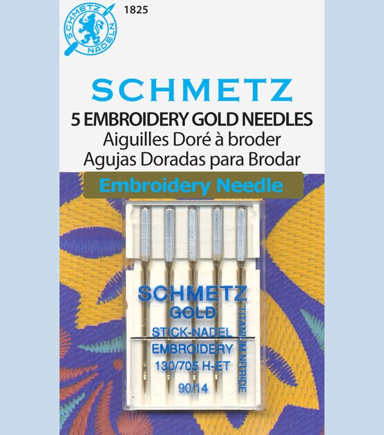 Schmetz Gold Embroidery 5 pk Size 90/14