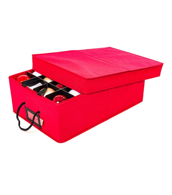 Treekeeper Santa's Bags Wrapping Paper Storage Box In Red