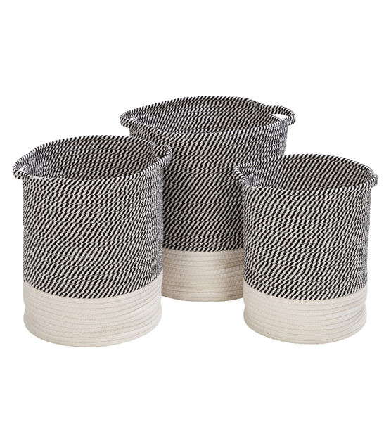 Honey-Can-Do 3-Piece Paper Rope Cord Basket Set