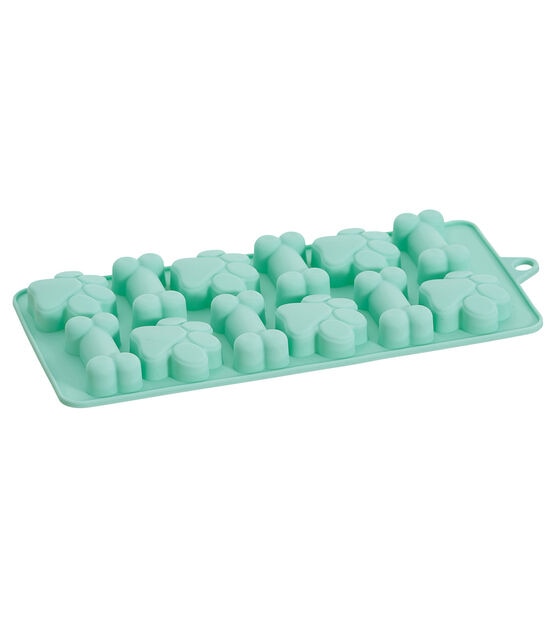 Eolilim 4PCS Chocolate Molds Dog Molds for Frozen Treats, Silicone Dog  Treat Molds, Bone and Paw Silicone Mold, Reusable Dog Molds Candy Molds,  Gummy