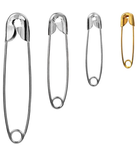 Gold Safety Pins 3 ( Size #5 ) Pack of 50 Made in USA