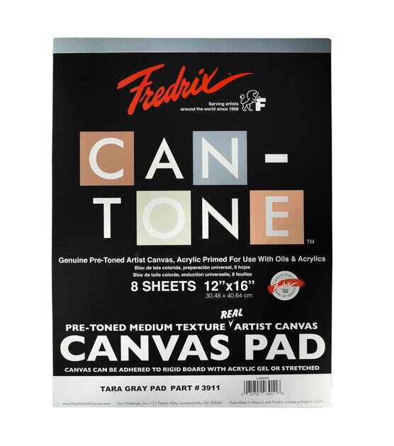 FREDRIX Creative Series White Canvas Pad, 12 x 16 