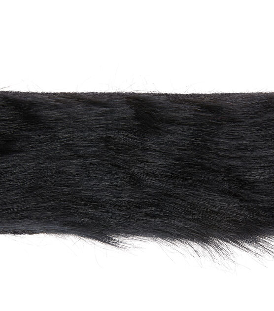 Black Faux Fur Trim 2", , hi-res, image 3