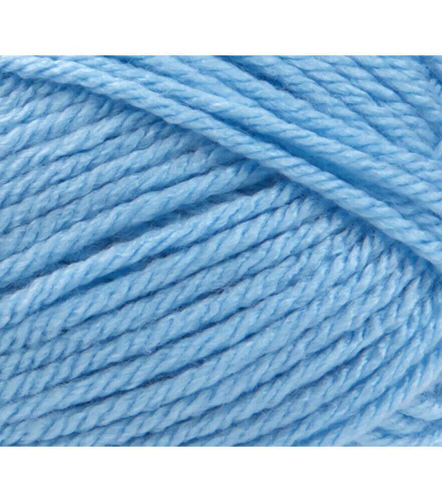 Lion Brand Basic Stitch Anti Pilling Worsted Acrylic Yarn, Baby Blue, swatch, image 18