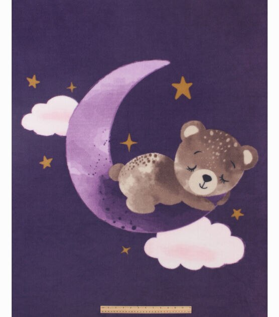 NO SEW FLEECE THROW BLANKET KIT, BEAR, TWINKLE LITTLE STAR, BLUE, 48 x 60