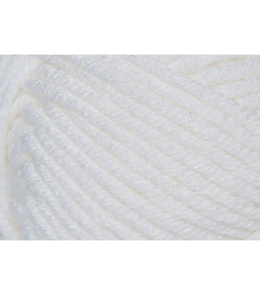 Gentle 131yds Bulky Acrylic Yarn by Big Twist, White, swatch, image 1