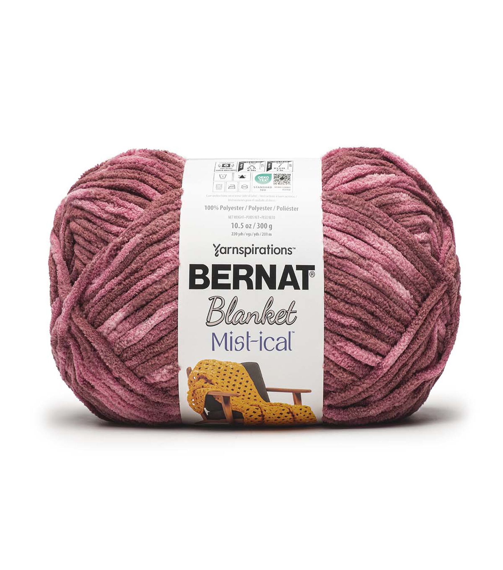 Bernat Blanket Mist - Ical 220yds Super Bulky Polyester Yarn, Berry, hi-res