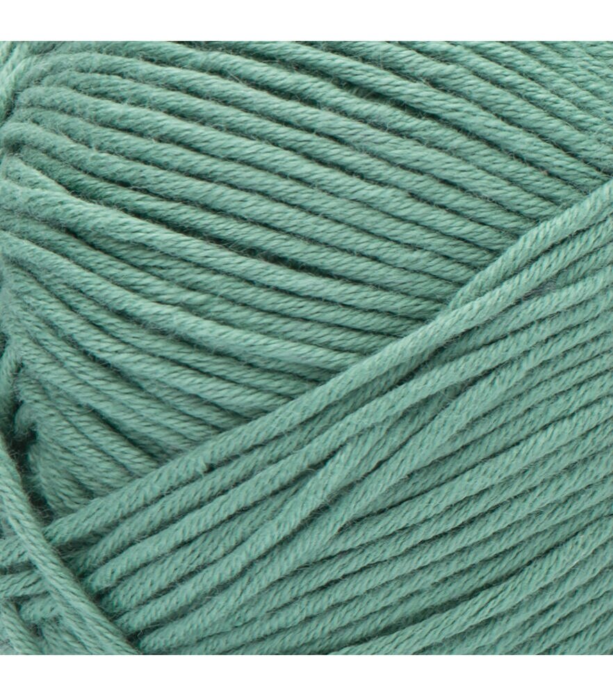 Bernat Softee 254yds Light Weight Cotton Yarn, Pool Green, swatch, image 4