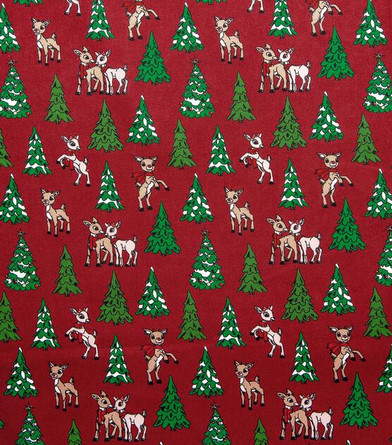 North Pole Forest Love Christmas Cotton Fabric