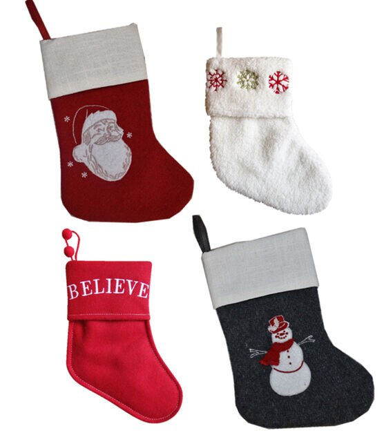 22 Christmas Knit Stockings With Pom Poms by Place & Time