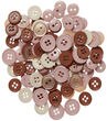 Favorite Findings Wood Buttons - Simple Stars 6/Pkg