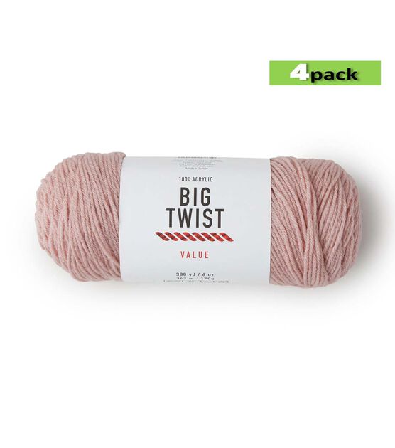 Big Twist 6oz Solid Medium Weight Acrylic 380yd Value Yarn - Ivory - Big Twist Yarn - Yarn & Needlecrafts