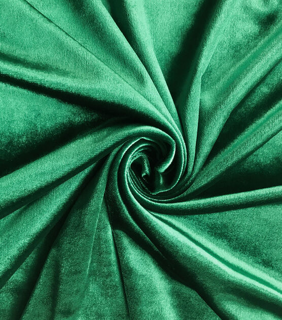 Green High Sheen Stretch Velvet Fabric by Sew Sweet