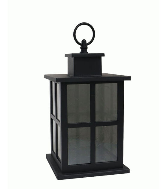 10" Black LED Rustic Lantern by Place & Time, , hi-res, image 4