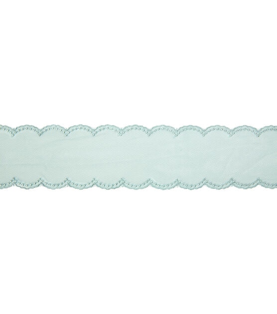 Scalloped Strap Elastic - Blush