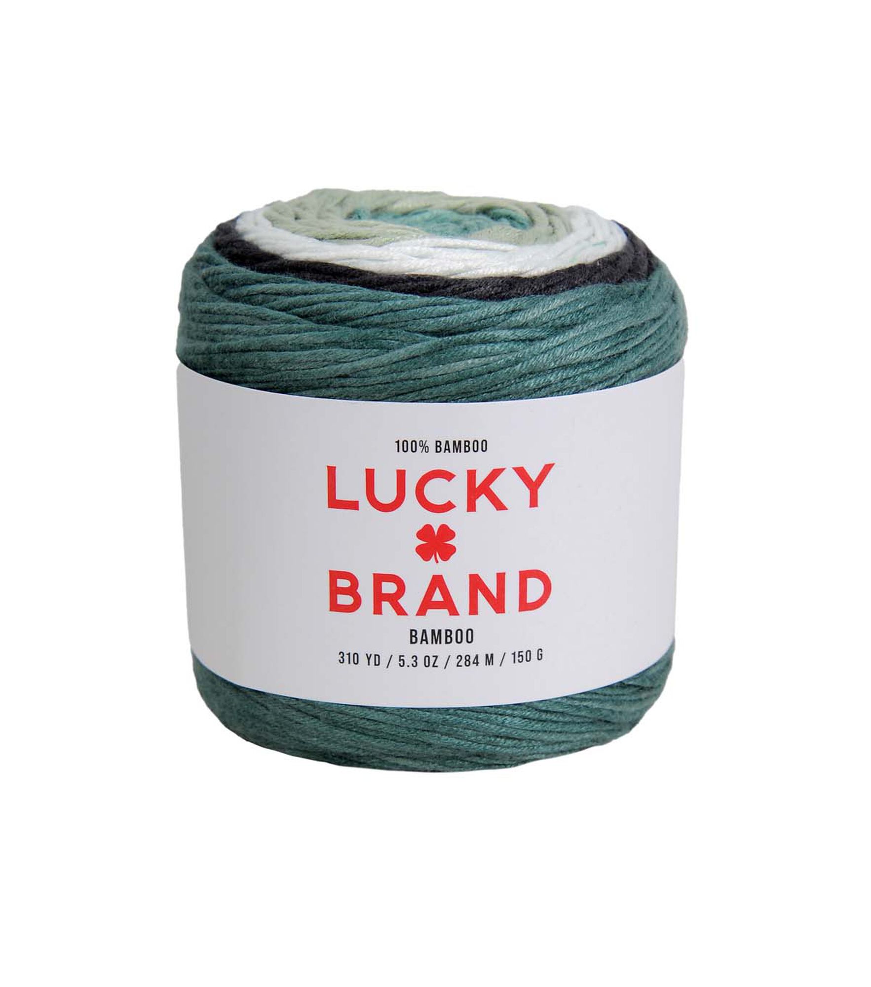 Lucky Brand 310yds Light Weight Bamboo Yarn, Stripe Blue Grey, hi-res