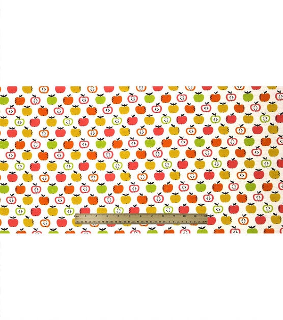 Apples On White Super Snuggle Flannel Fabric, , hi-res, image 4