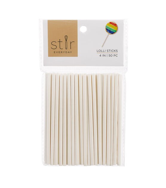 Flat Popsickle Petite Sticks 50ct for Candies, Cake Pops, and