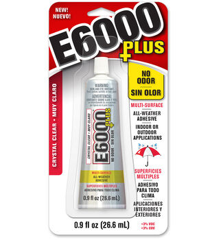 E-6000 Glue Mini Tubes 4-Pack x 5.3ml | Multi Purpose Adhesive Clear Glue, Size: 21.2ml