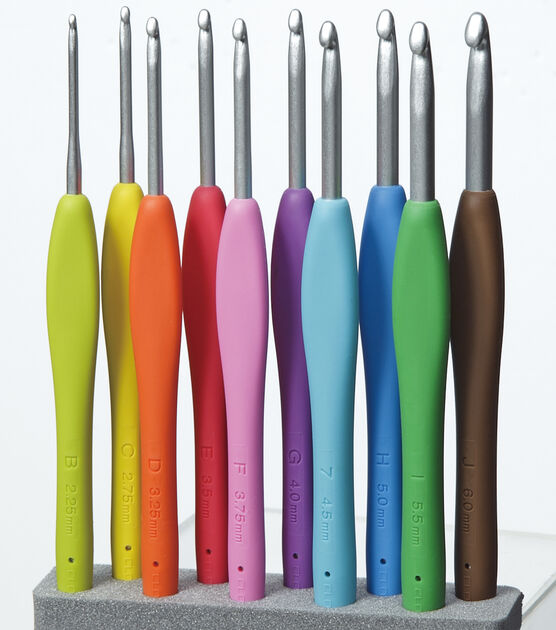 8 Sizes Crochet Hooks Set, Multicolor, Comfortable Smooth Crochet